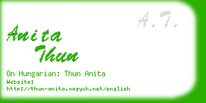 anita thun business card